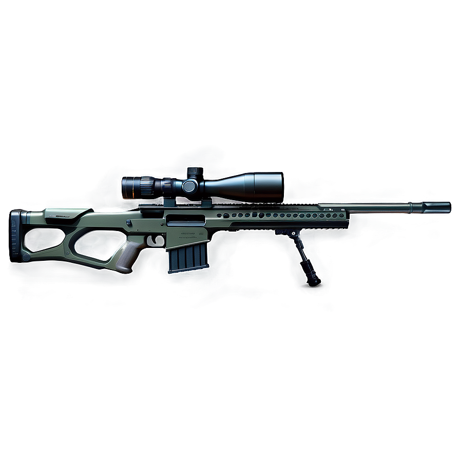 Modern Sniper Rifle Illustration Png Yyb20 PNG