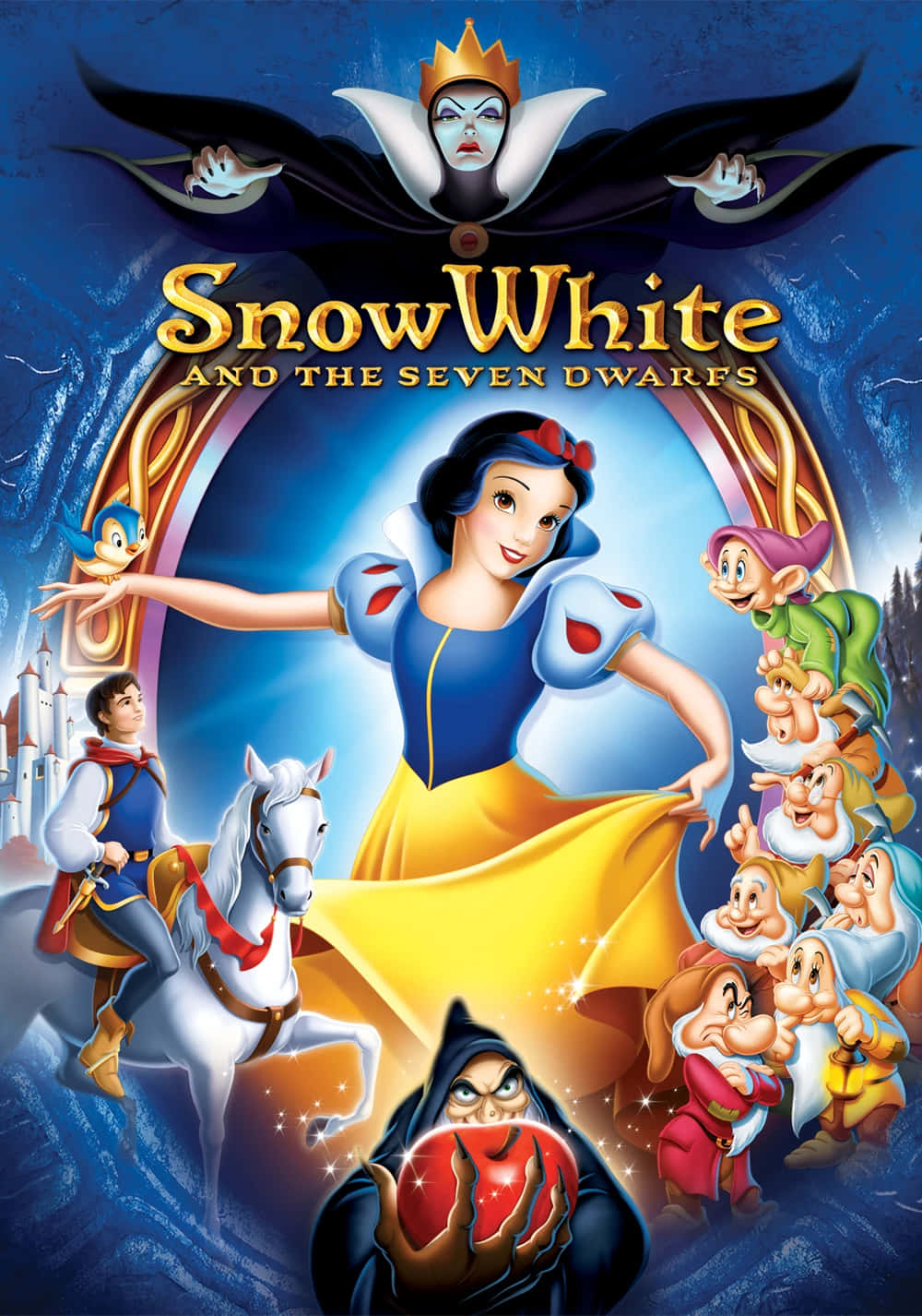 Modern Snow White And The Seven Dwarfs Poster Wallpaper