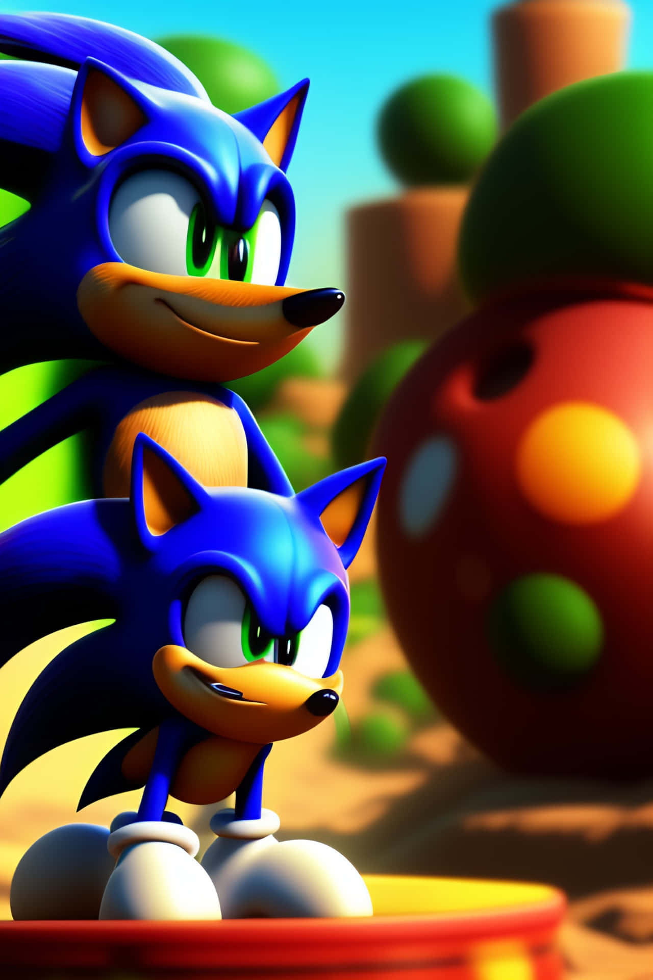 Modern Sonic in Action Wallpaper