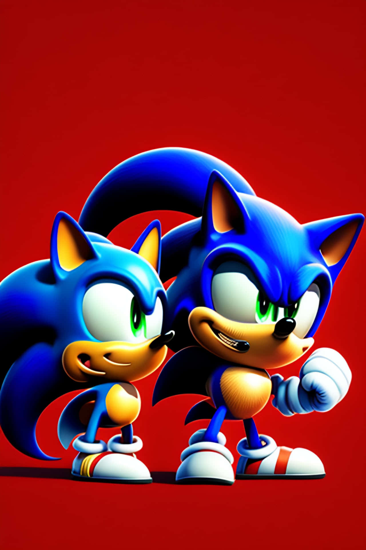 Sonic Modern Melaju Melalui Zona Green Hill Wallpaper