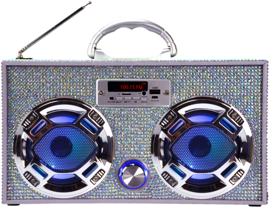 Modern Sparkling Boombox PNG