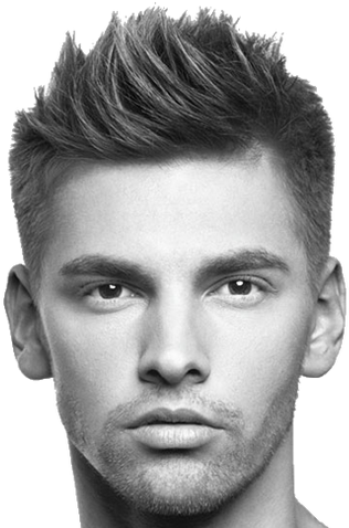 Modern Spiky Hairstyle Men PNG