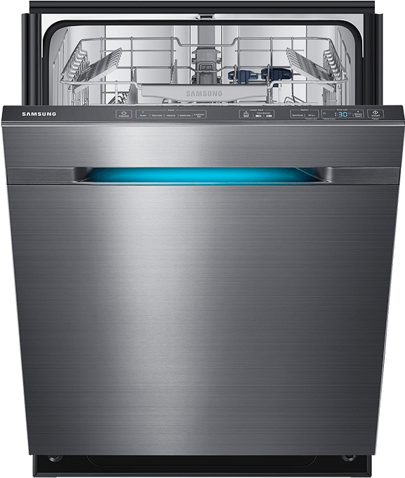 Modern Stainless Steel Dishwasher PNG