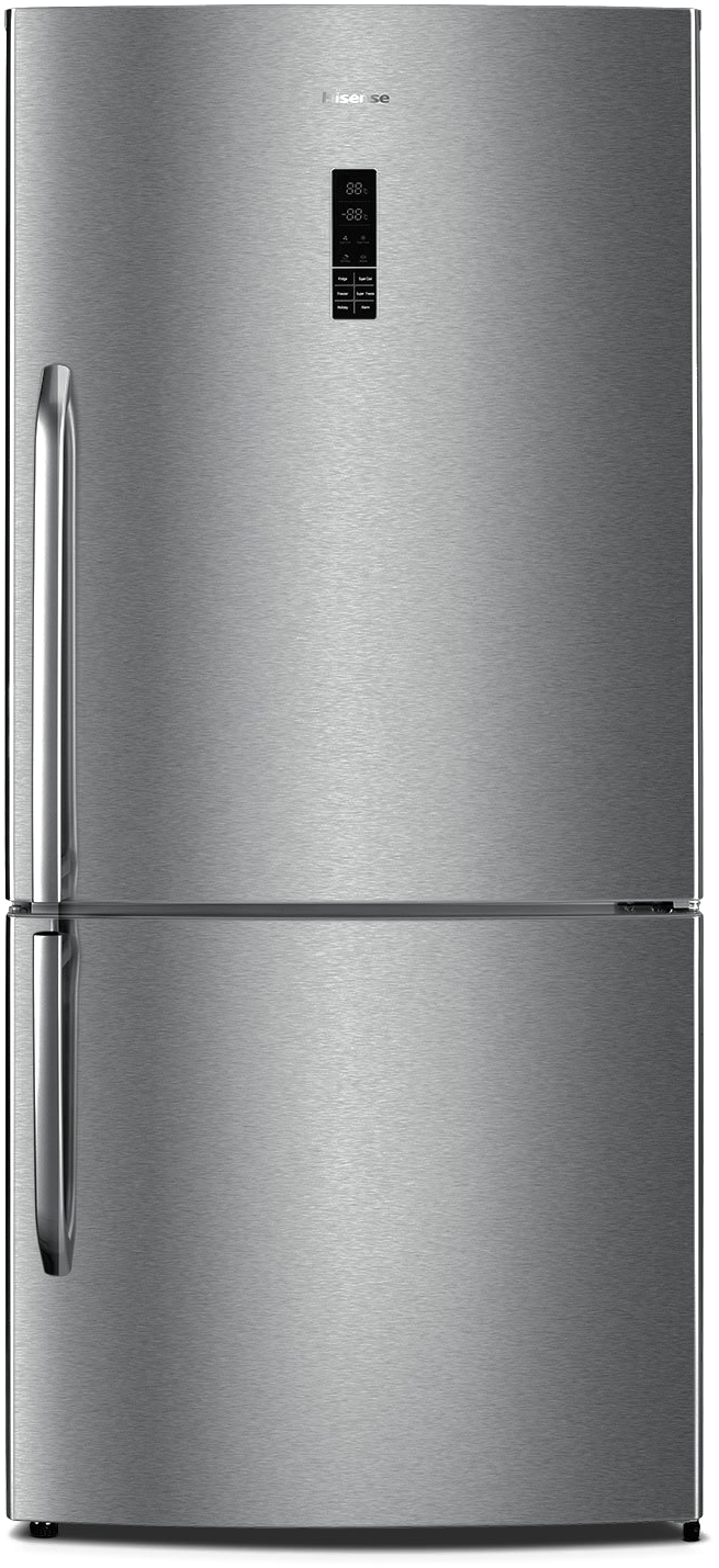 Modern Stainless Steel Refrigerator PNG