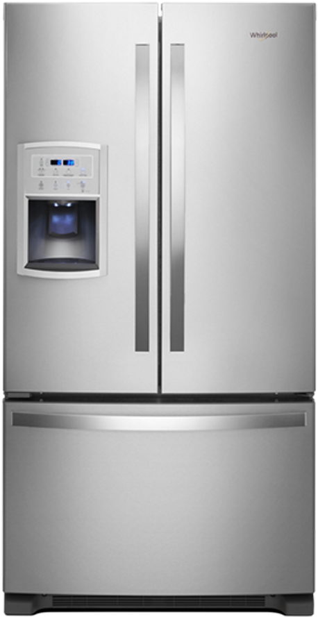 Modern Stainless Steel Refrigerator PNG