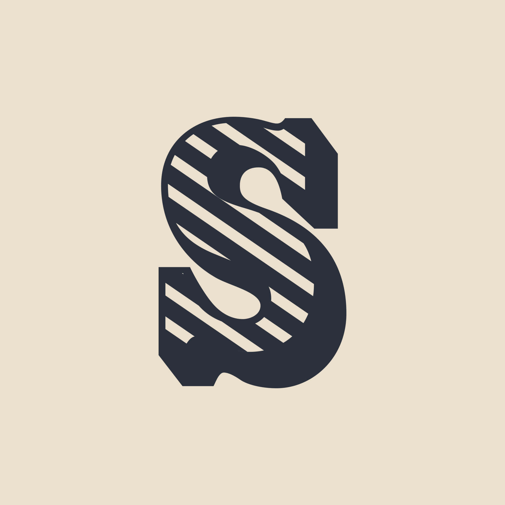 Modern Striped Letter S Logo Wallpaper