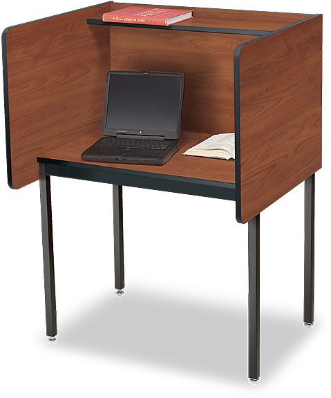 Modern Study Desk Setup PNG