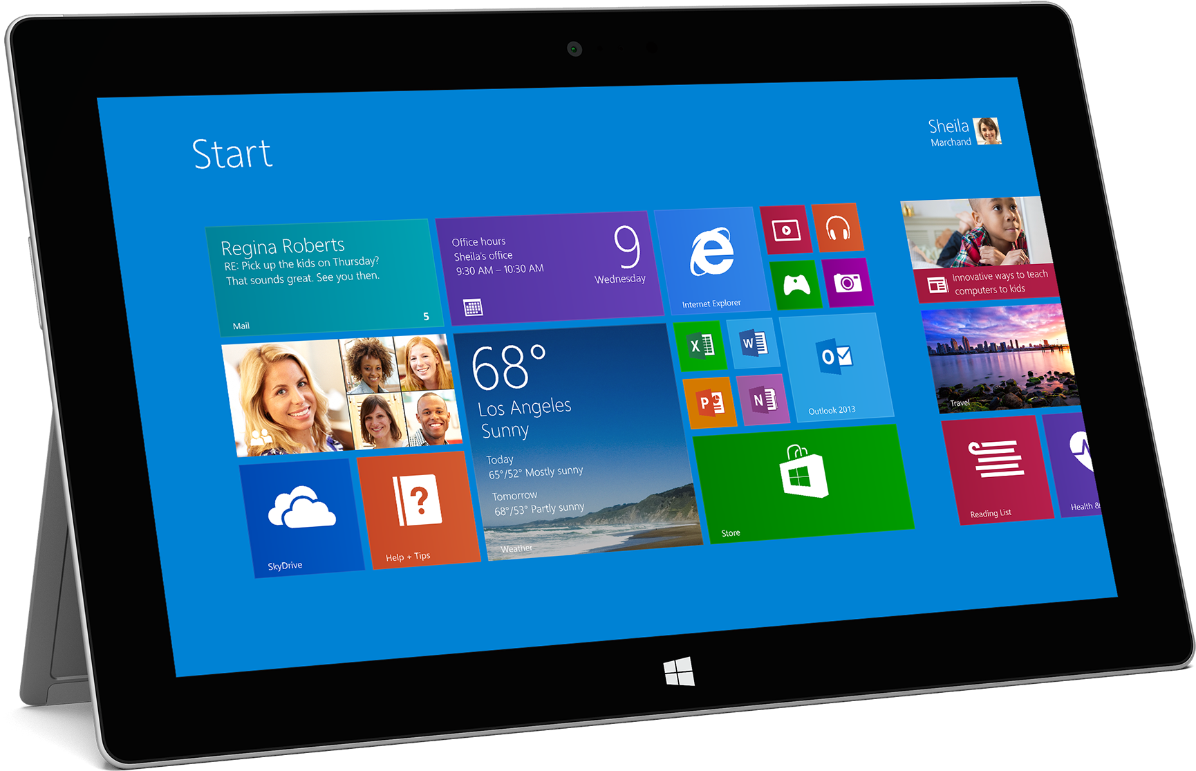 Download Modern Tablet Displaying Start Screen Wallpapers