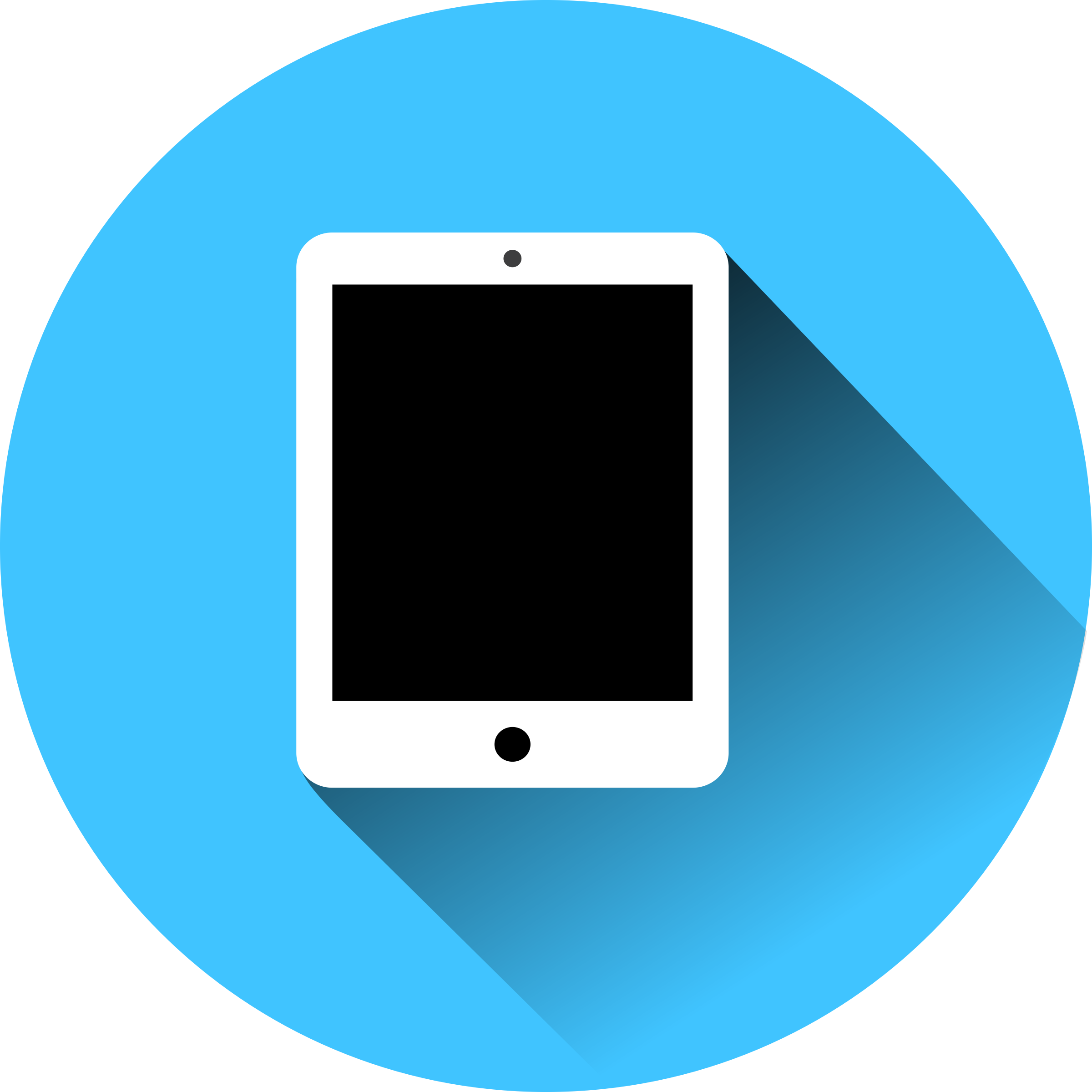 Modern Tablet Icon Flat Design PNG