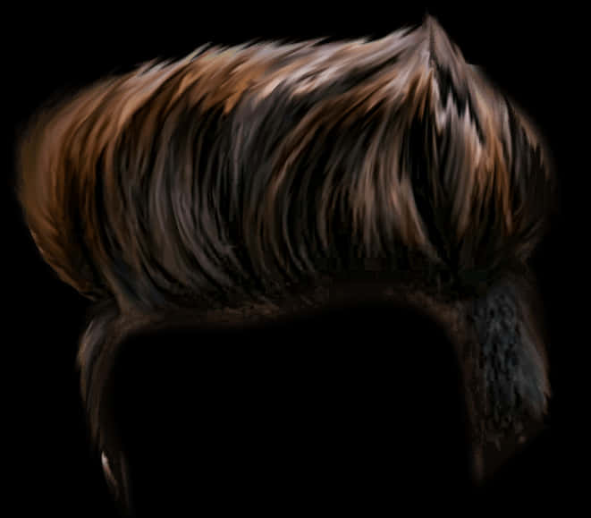 Modern Textured Quiff Hairstyle PNG