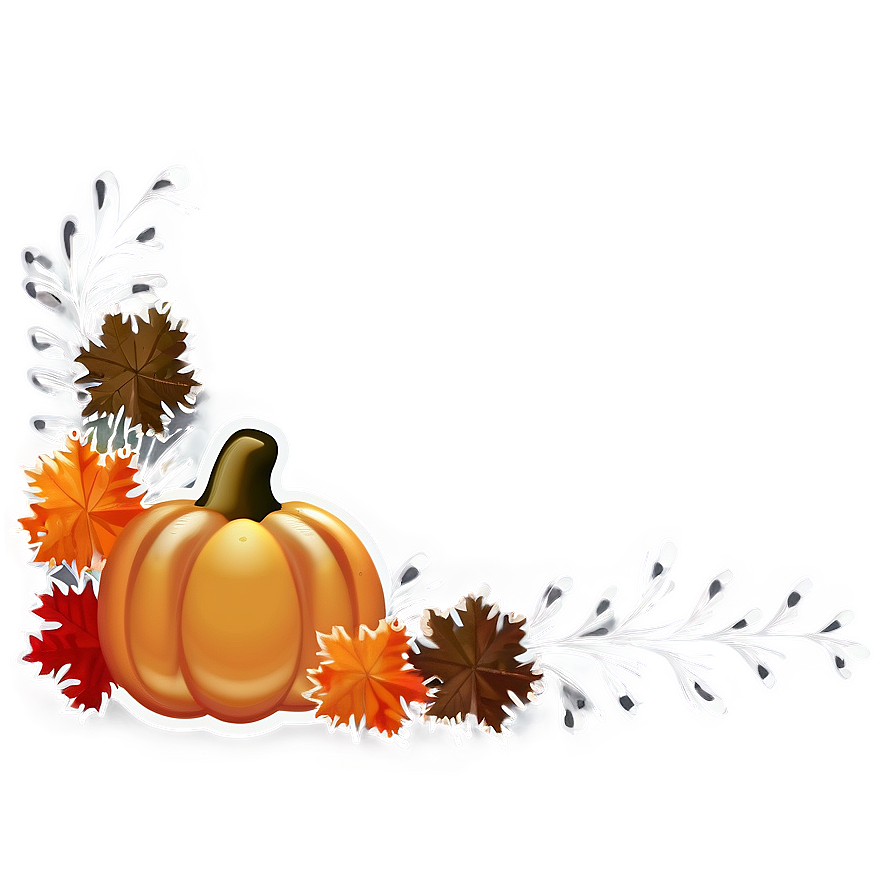 Modern Thanksgiving Border Png Uwj77 PNG