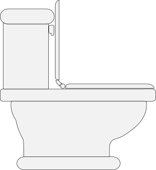 Modern Toilet Icon Silhouette PNG