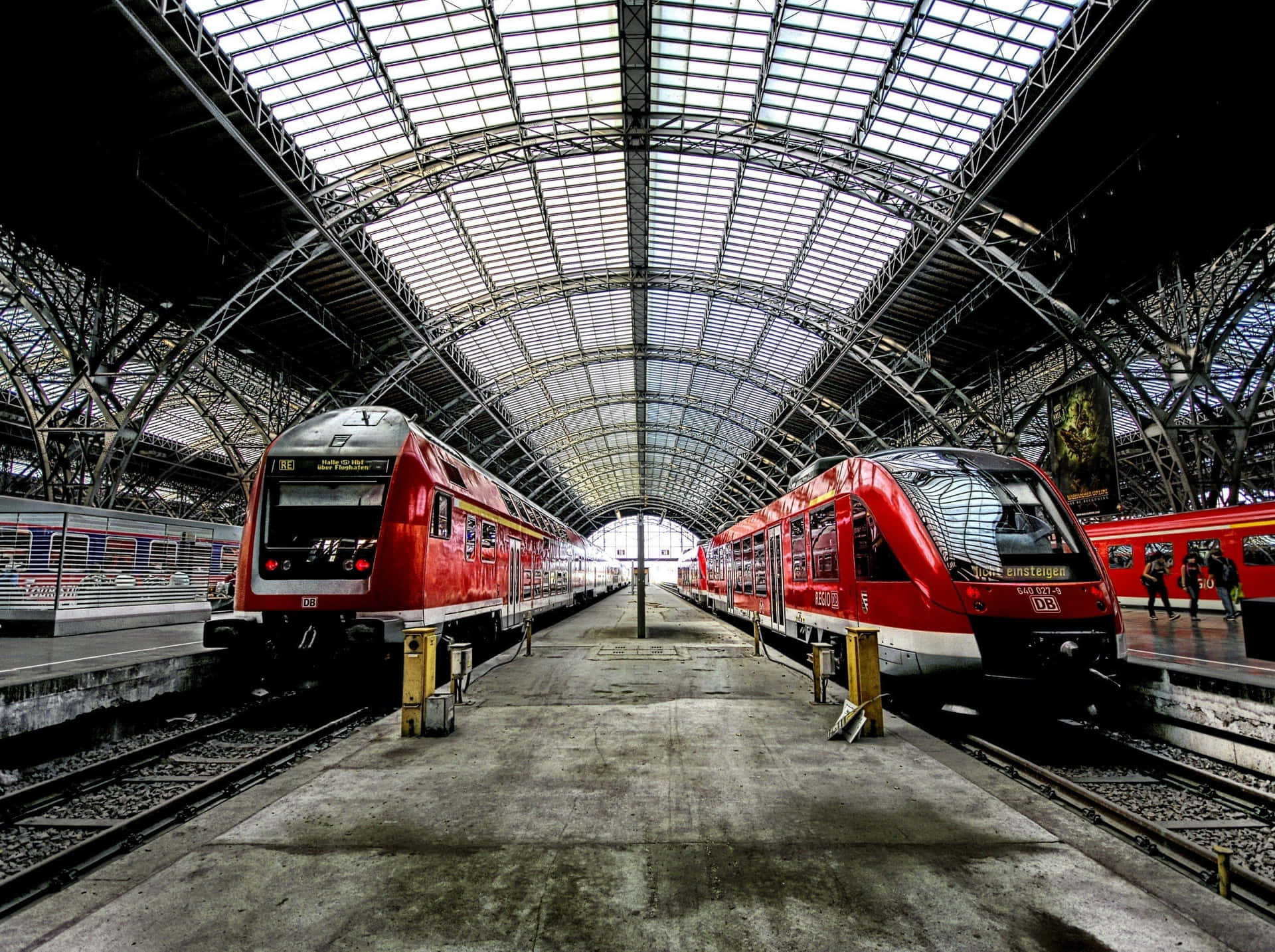 Download Modern Train Station Platform Wallpaper | Wallpapers.com