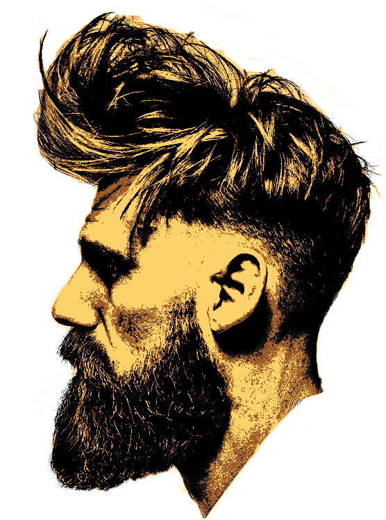 Modern Undercut Hairstyle Men PNG