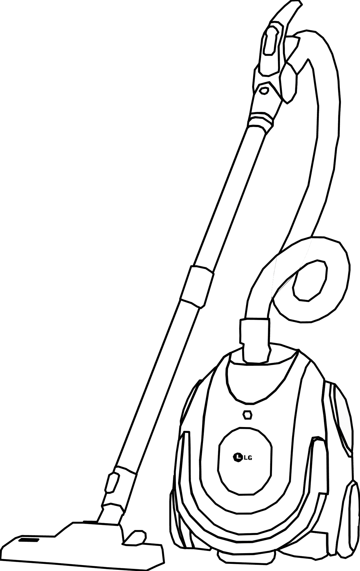 Modern Vacuum Cleaner Sketch PNG