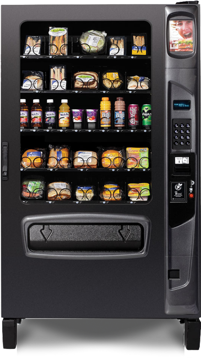 Modern Vending Machine Stockedwith Snacksand Drinks PNG