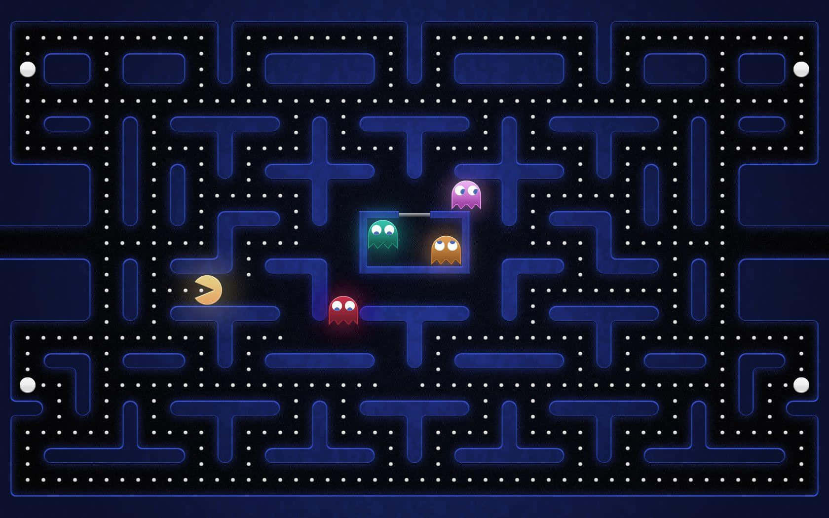 Modern Version Of Pac Man Detailed Graphics Wallpaper
