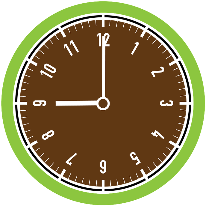 Modern Wall Clock Design PNG