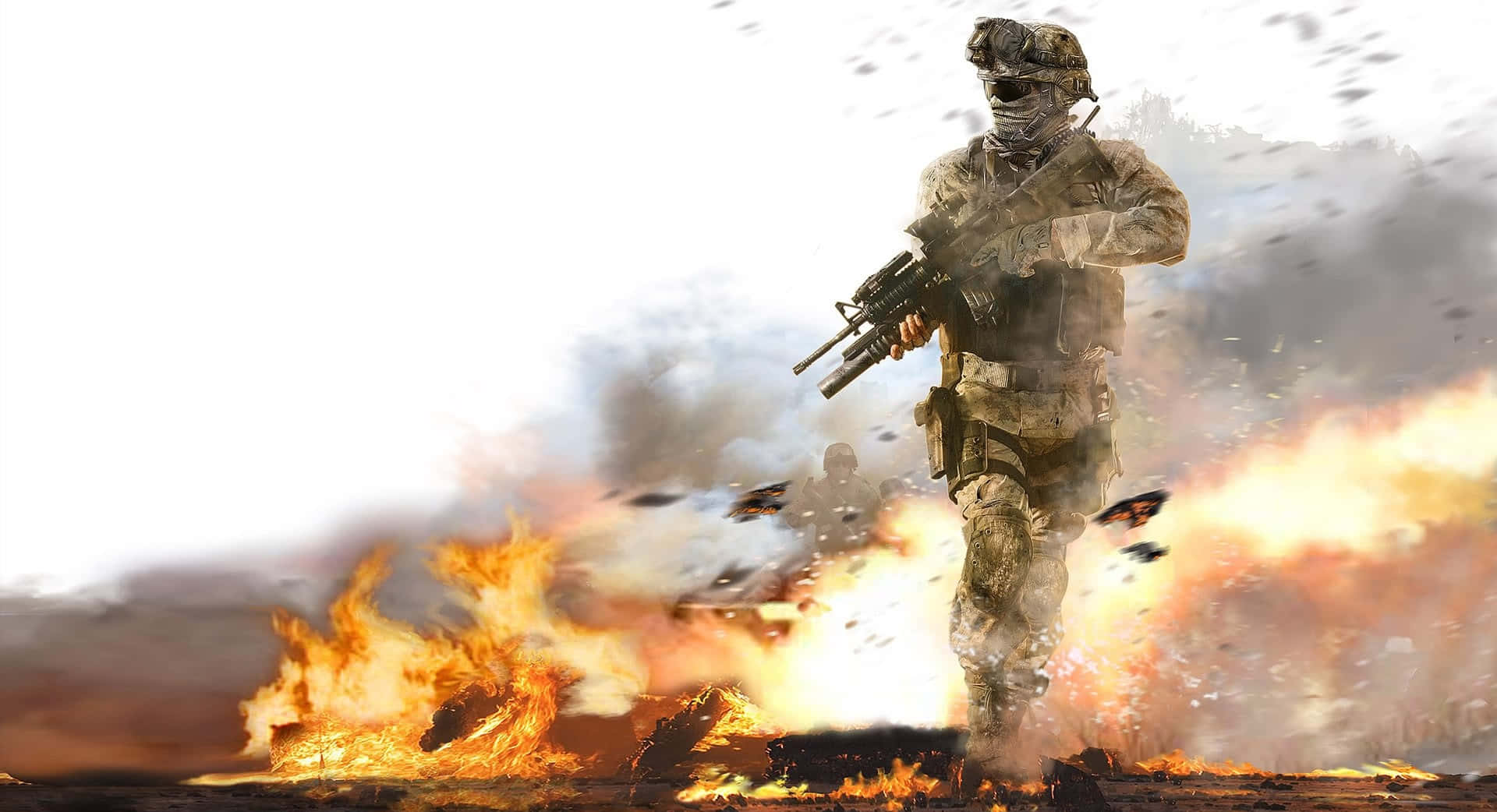 Modern Warfare2 Soldier Explosion Wallpaper