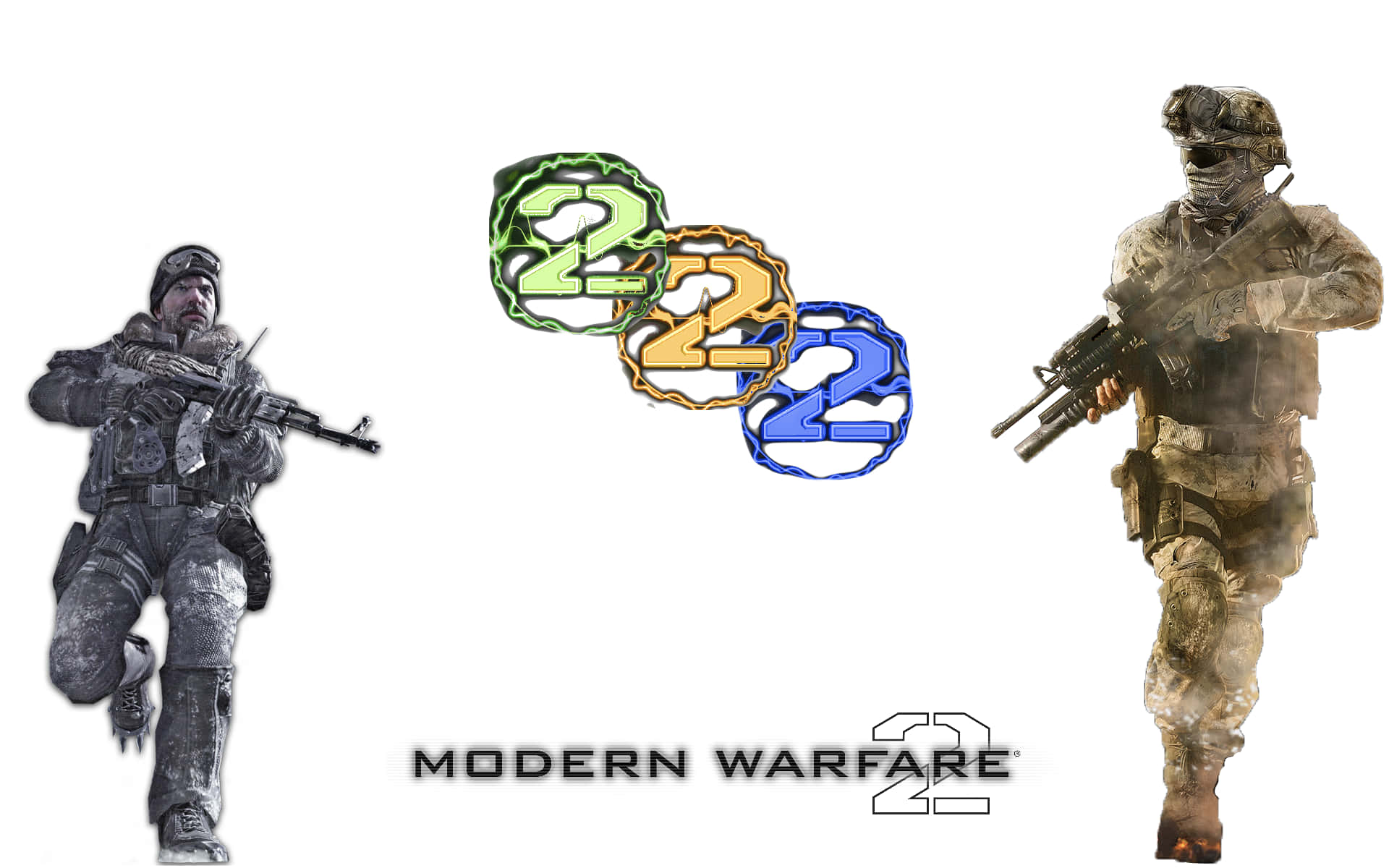 Modern Warfare2 Soldiersand Logo Wallpaper