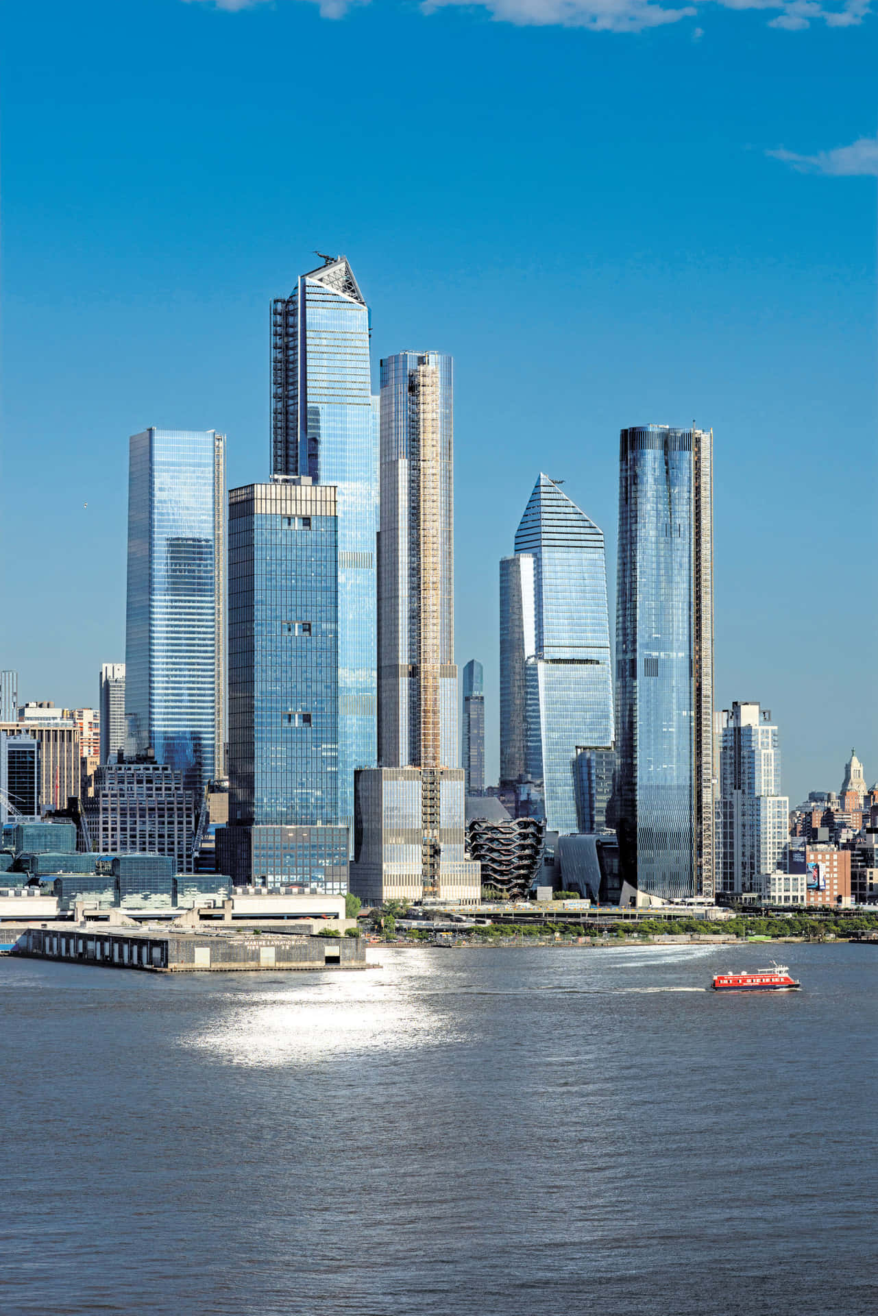 Modern_ Waterfront_ City_ Skyline Wallpaper