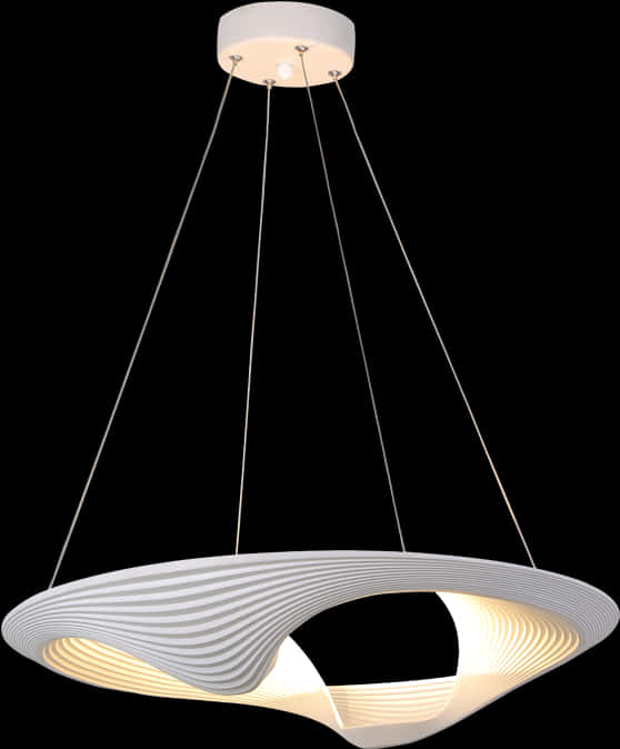 Modern Wave L E D Pendant Chandelier PNG