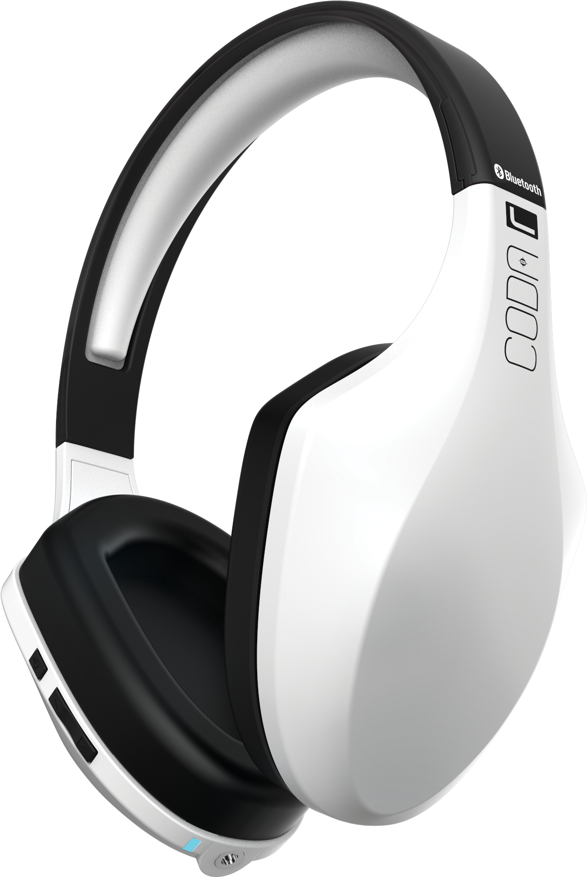Modern White Bluetooth Headset PNG
