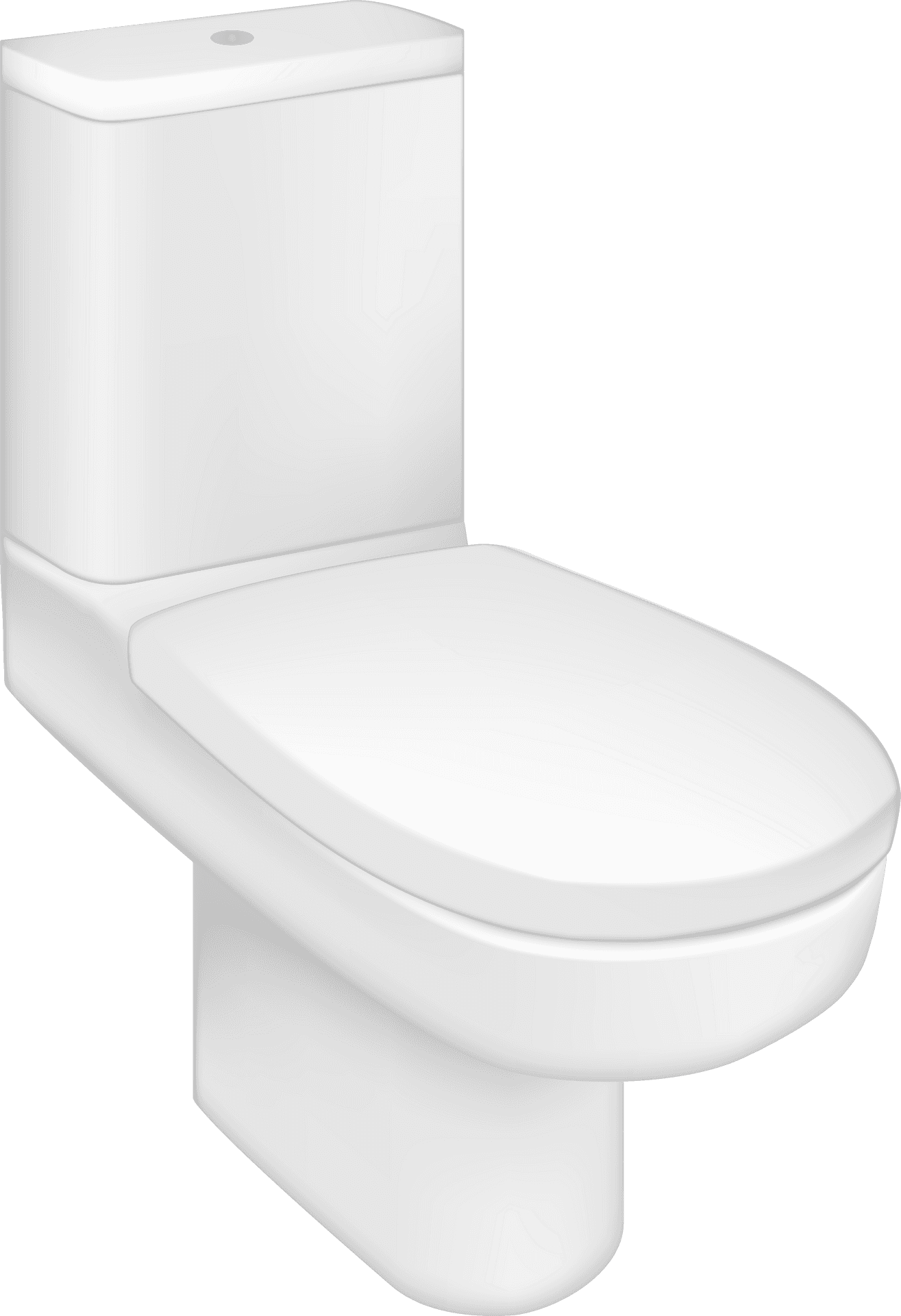 Modern White Ceramic Toilet PNG