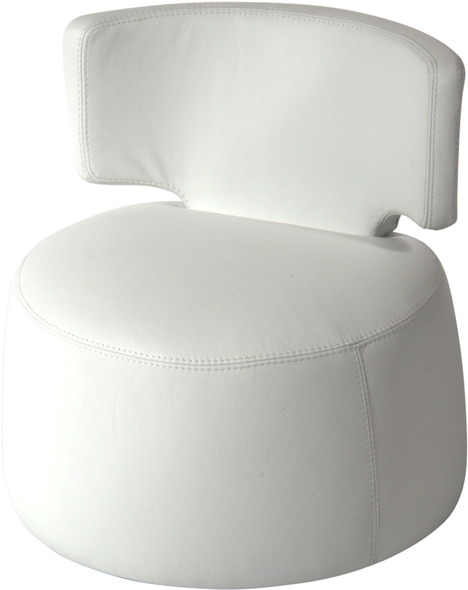Modern White Club Chair PNG