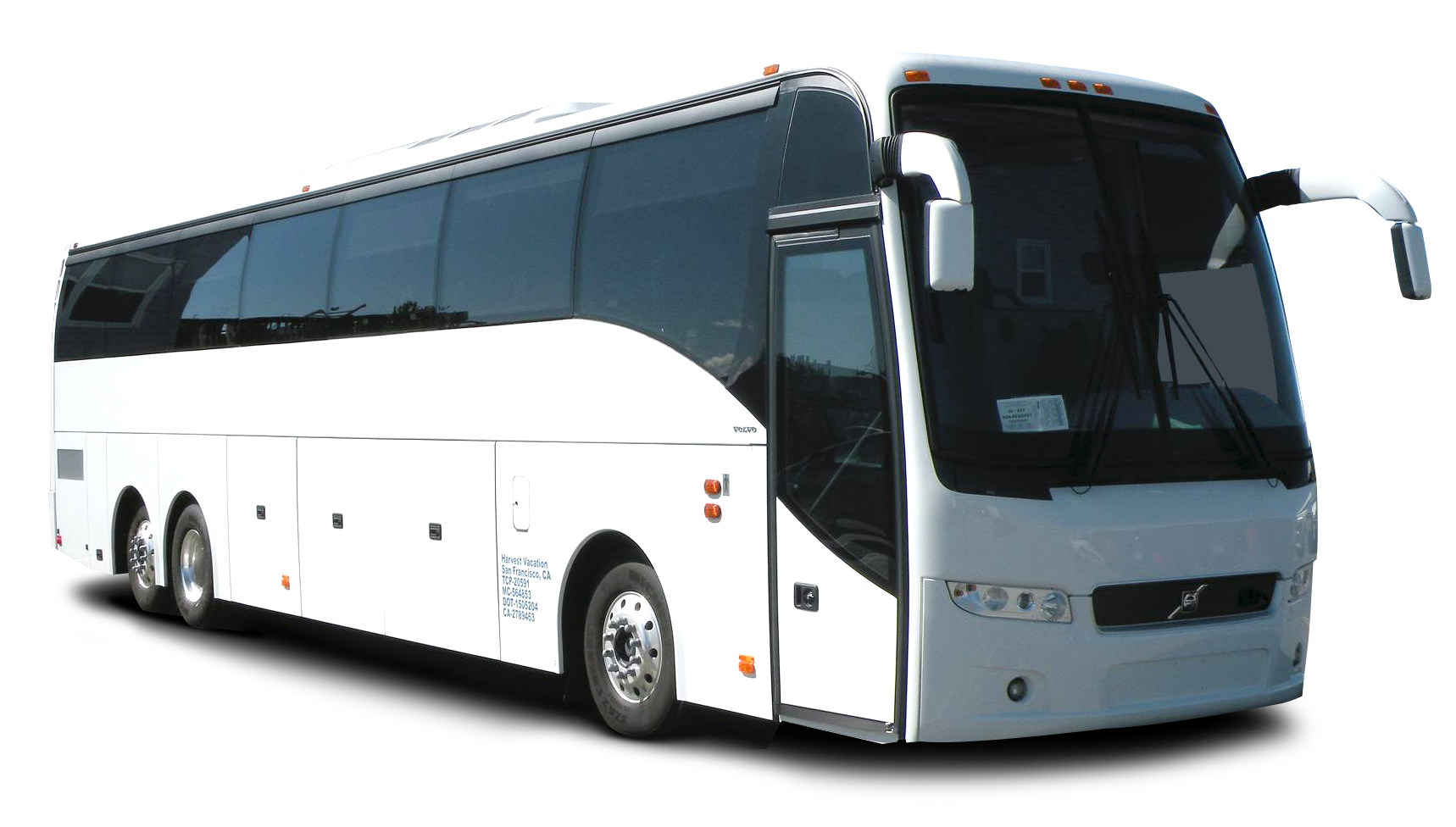 Modern White Coach Bus PNG