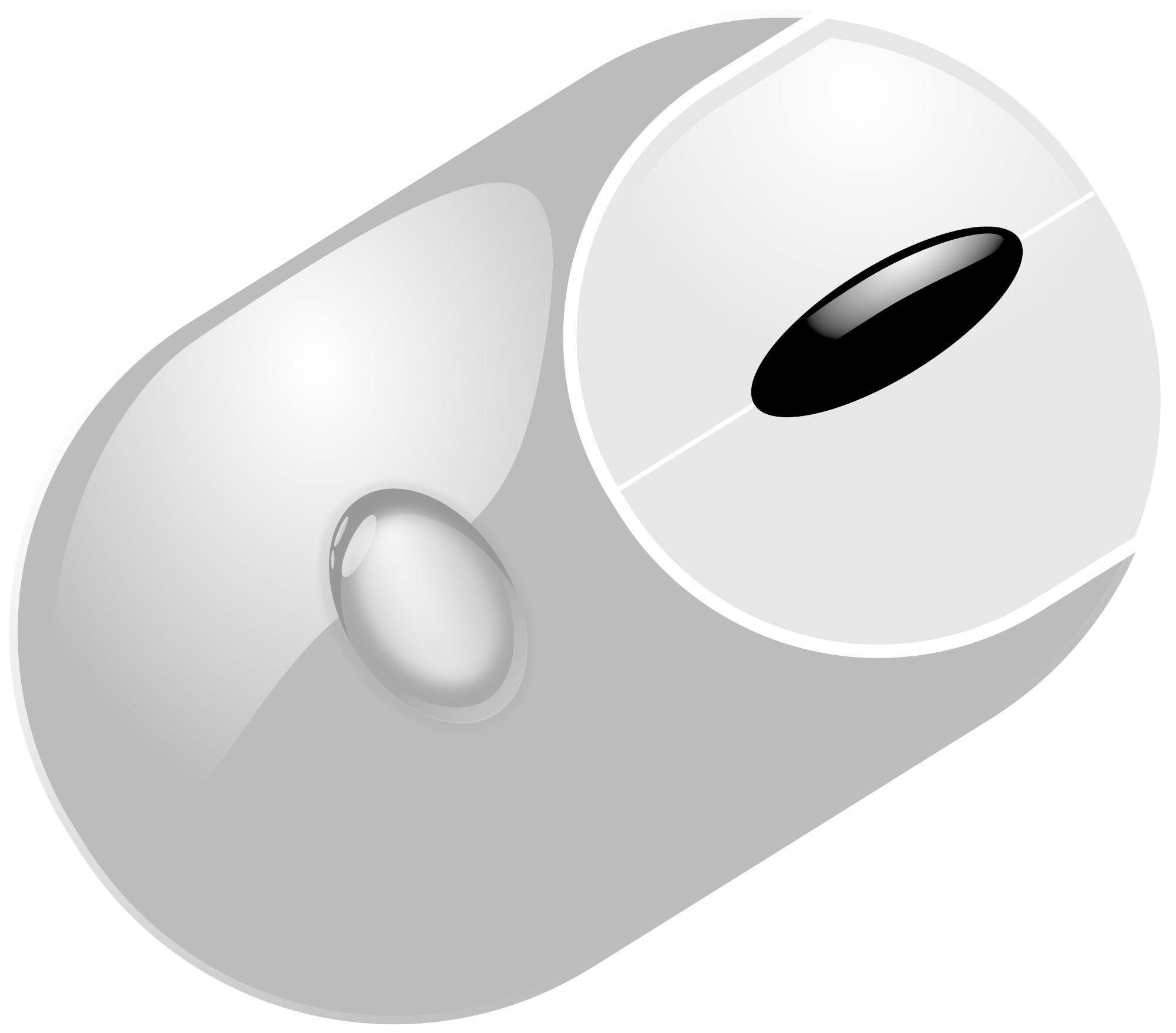 Modern White Computer Mouse PNG