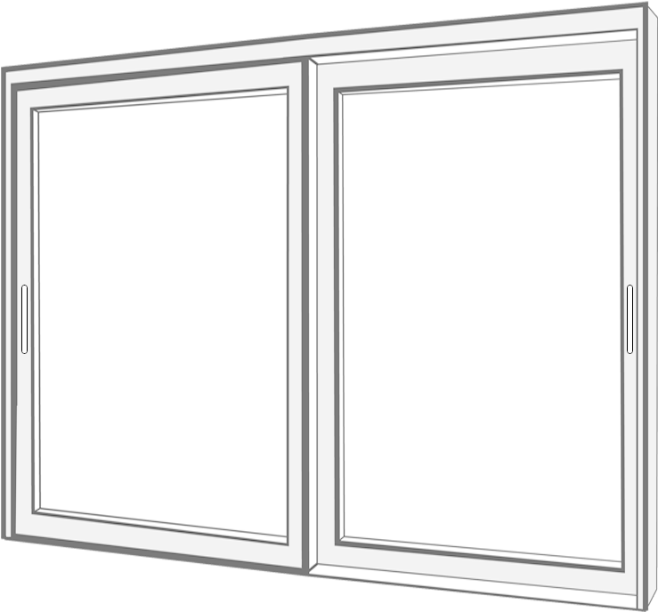 Modern White Double Door Design PNG