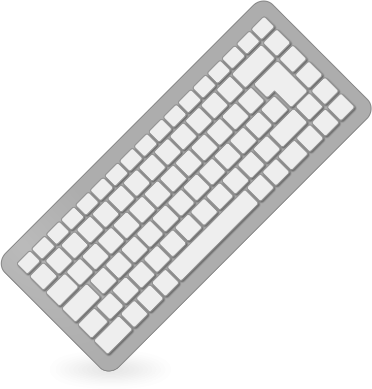 Modern White Keyboard Isolated PNG
