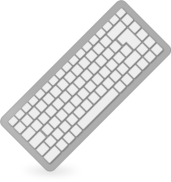 Modern White Keyboard Isolated PNG