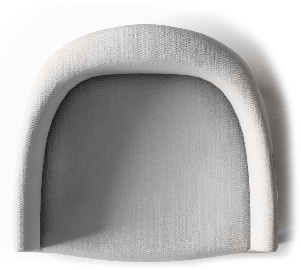 Modern White Office Chair Backrest PNG