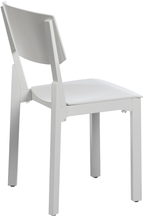 Modern White Plastic Chair PNG