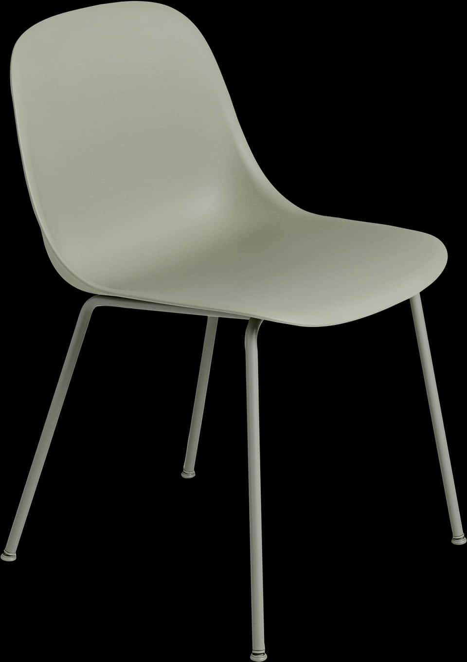 Modern White Plastic Chair Isolated PNG