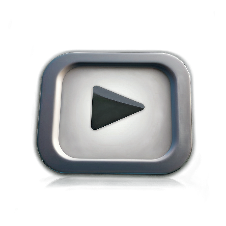 Modern White Play Button Png 80 PNG