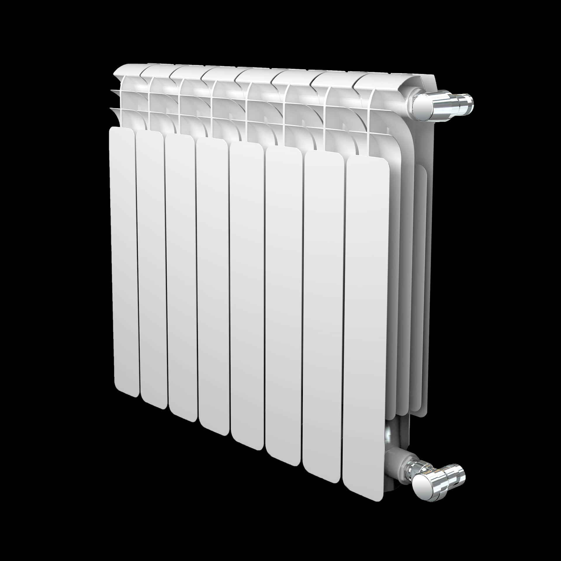 Modern White Radiator Isolated PNG