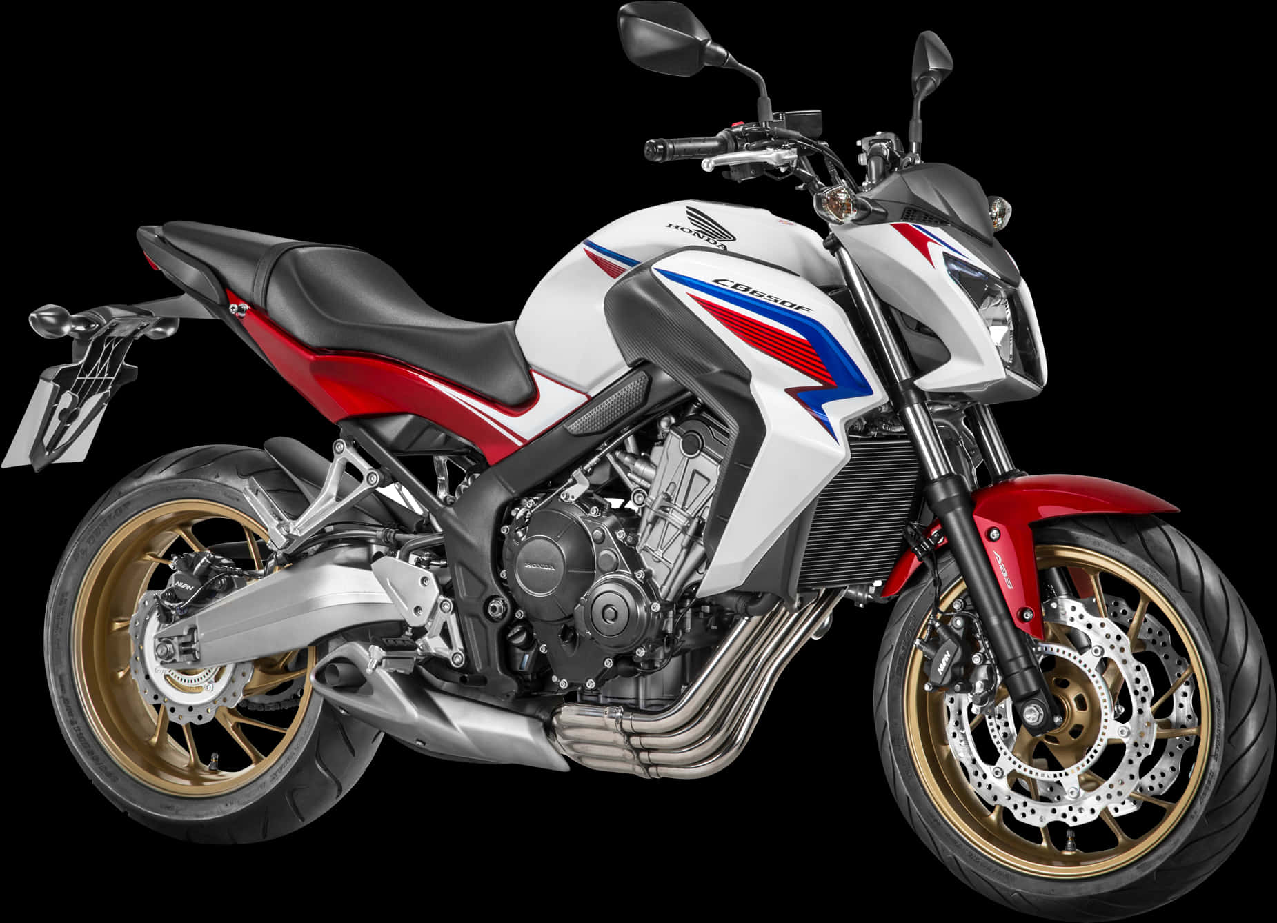 Modern White Red Sports Motorcycle PNG