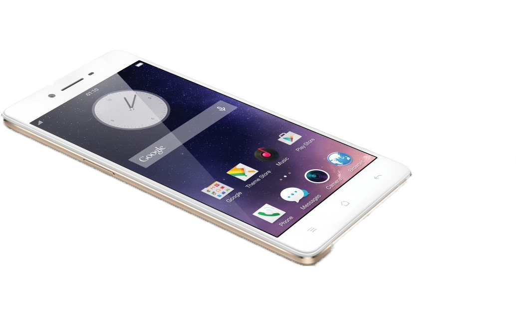 Modern White Smartphone Floating PNG