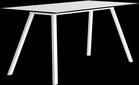 Modern White Table Design PNG