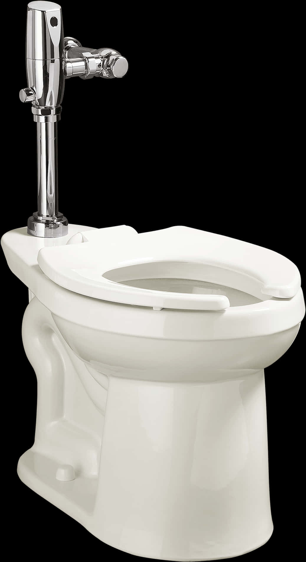 Modern White Toiletwith Flush Handle PNG