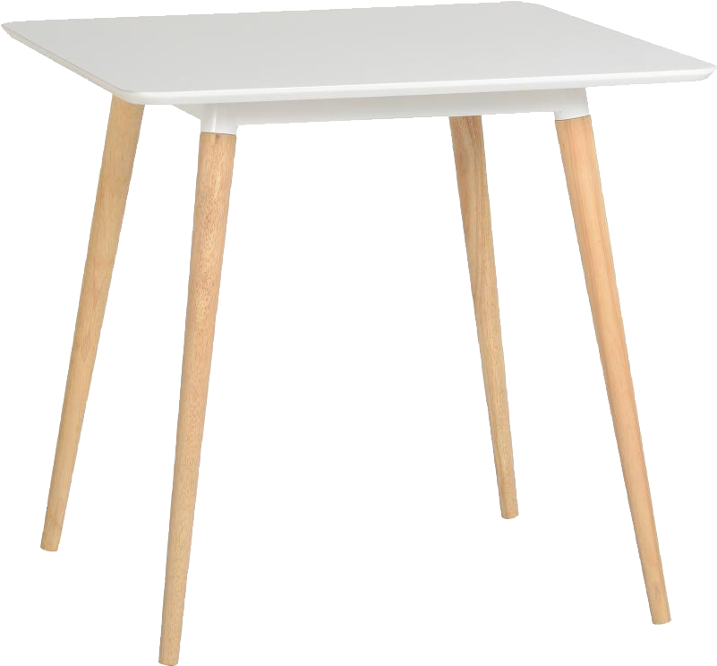 Modern Whiteand Wood Dining Table PNG