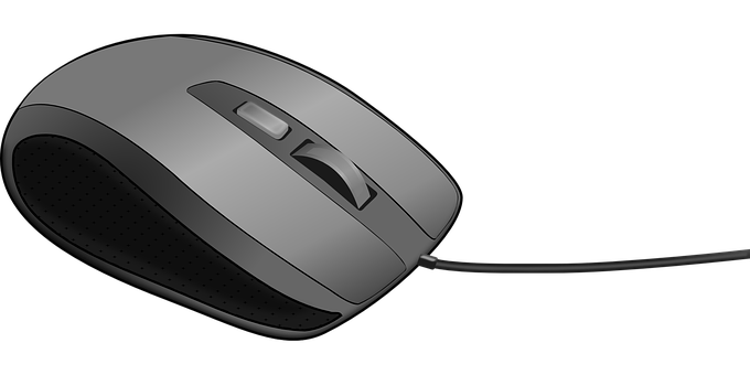 Modern Wired Computer Mouse PNG