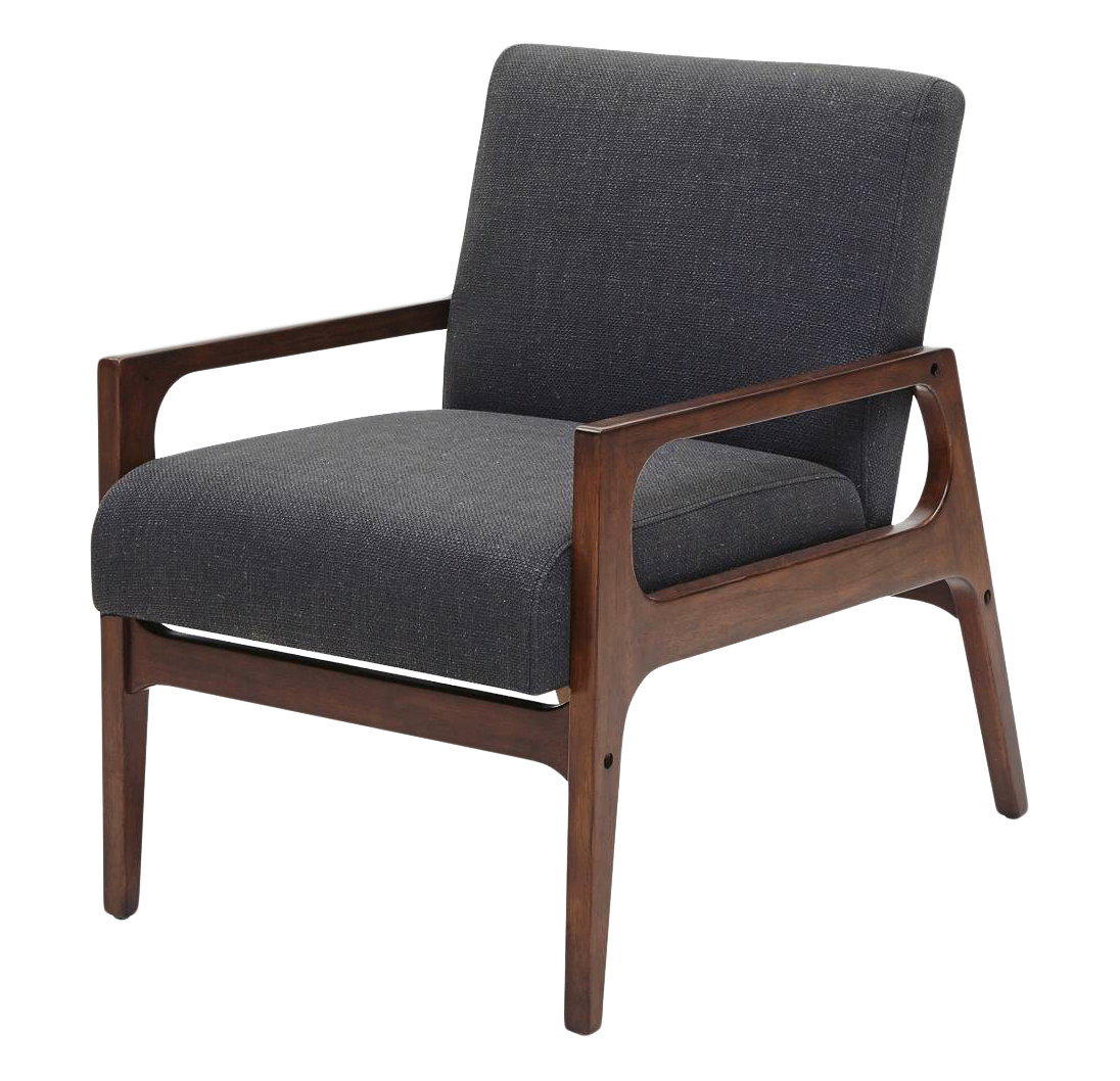 Modern Wooden Armchair Design PNG
