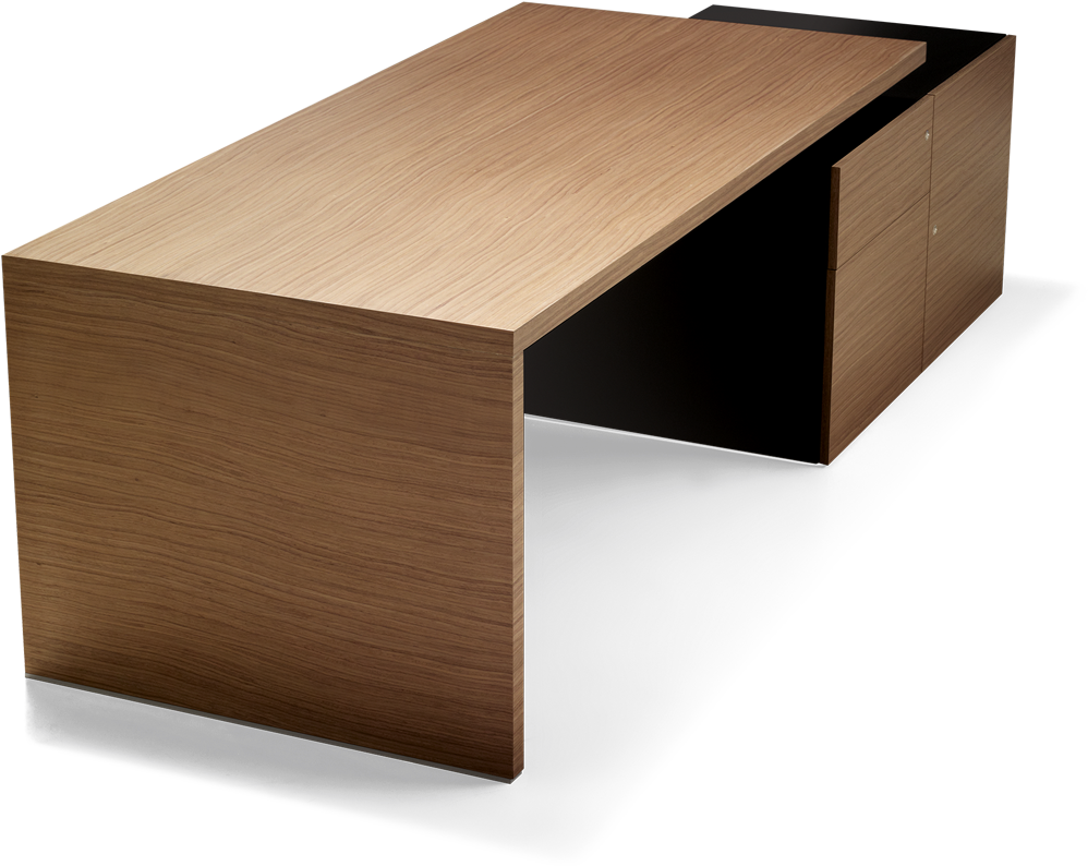 Modern Wooden Coffee Table With Storage PNG