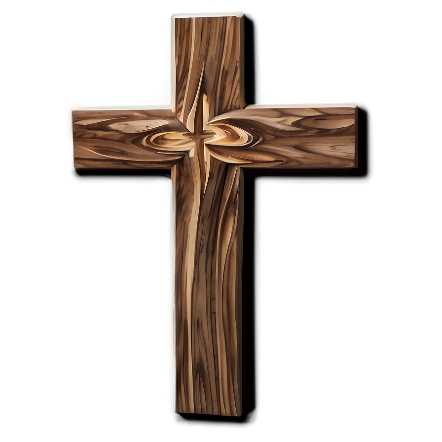 Modern Wooden Cross Png 05252024 PNG