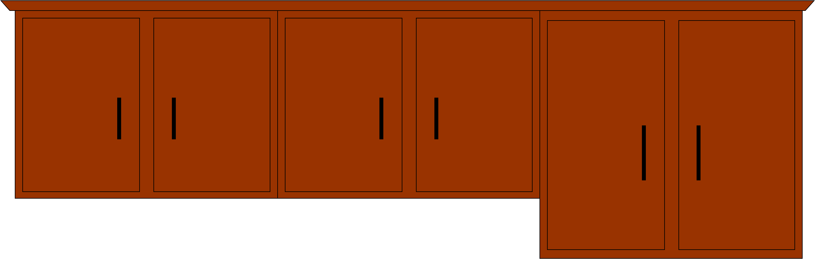 Modern Wooden Cupboard Design PNG