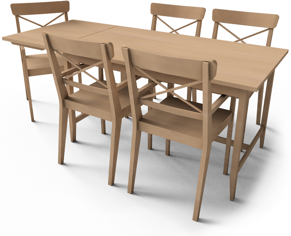 download-modern-wooden-dining-table-set-wallpapers